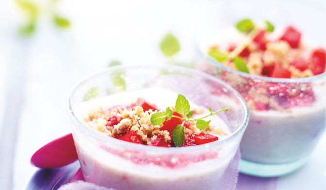 Verrines glacées aux fruits