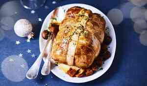 Rôti de chapon farci aux marrons