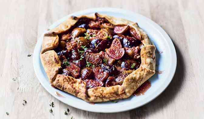 Tarte aux figues, miel et thym