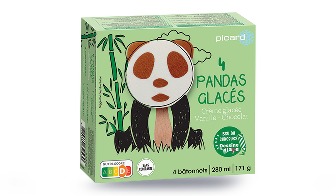 4 pandas glac&eacute;s