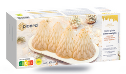 Bûche glacée Cîmes enneigées : amande, noix de pécan, sirop d'érable