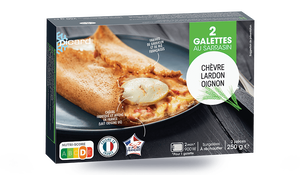 2 GALETTES CHEVRE-LARDON