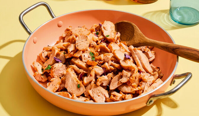 Émincés de poulet rôtis, cuits — vue 3