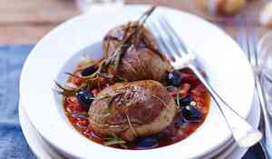 Paupiettes de veau aux olives, citron, chorizo