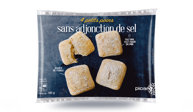4 petits pains sans adjonction de sel