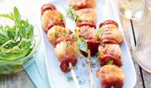 Brochettes de Saint-Jacques et chorizo