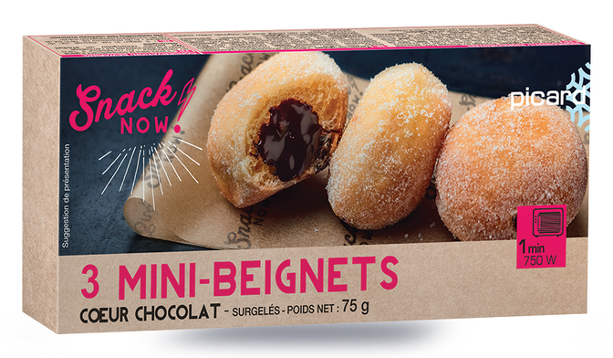 3 mini-beignets coeur chocolat