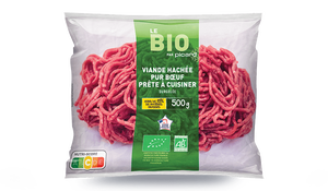 Haché pur boeuf prêt à cuisiner bio, France