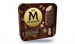 3 Magnum caramel sal&eacute; et &eacute;clats d'amandes croquants