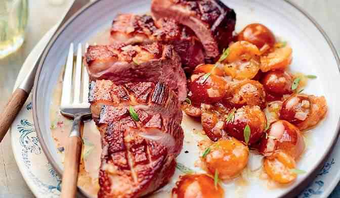Magret de canard aux mirabelles et au gingembre