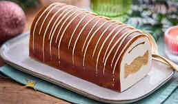 Bûche glacée vanille, caramel au beurre salé