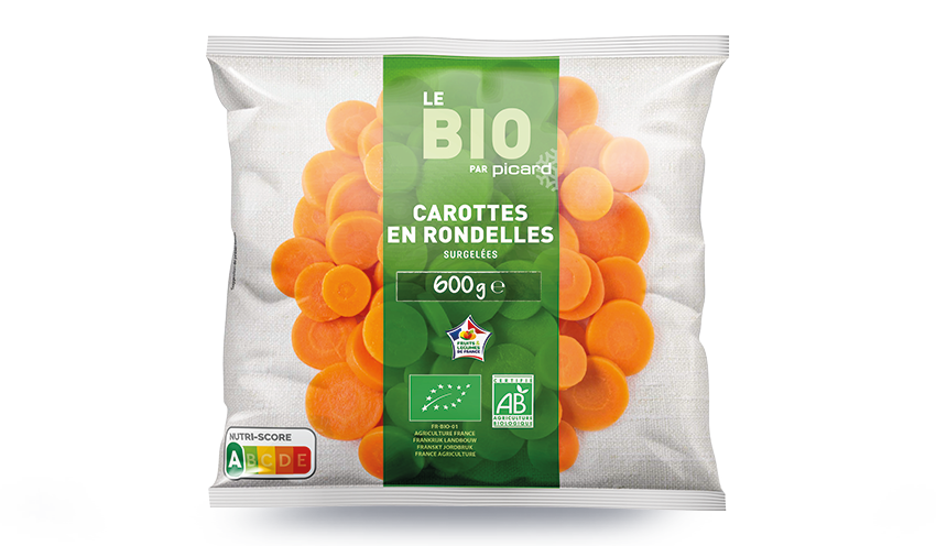 Carottes en rondelles bio, France