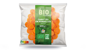 Carottes en rondelles bio, France