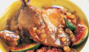 Tajine de confit de canard aux figues