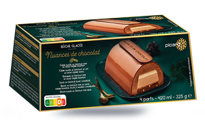 B&ucirc;che glac&eacute;e Nuances de chocolat