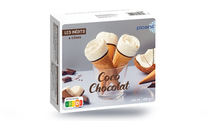 6 CONES COCO CHOCOLAT