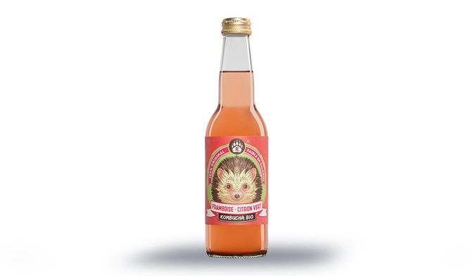 Kombucha framboise citron vert bio