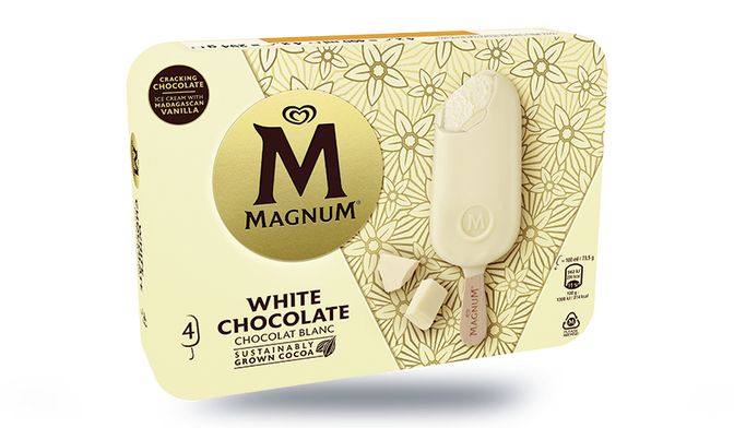 4 MAGNUM WHITE CHOCOLATE