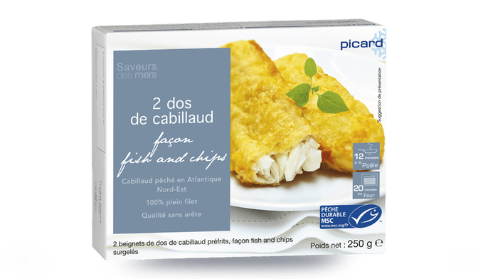 2 dos de cabillaud façon fish and chips MSC