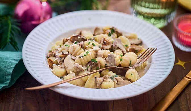 Gnocchi aux cèpes et aux champignons de Paris