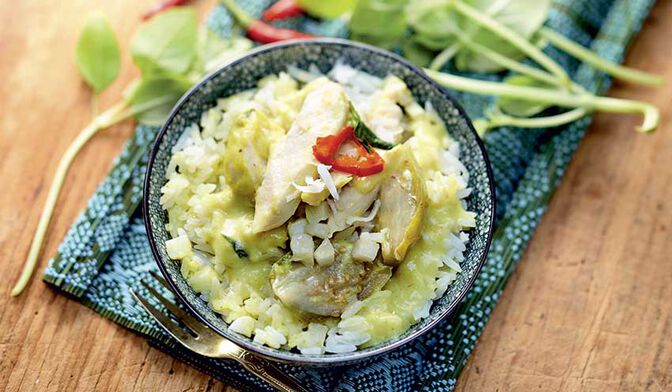 Poulet Sauce Curry Vert Et Riz Au Lait De Coco Surgeles Picard