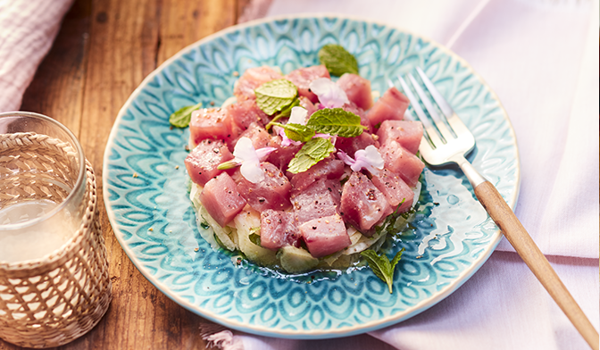 Tartare de thon au fenouil