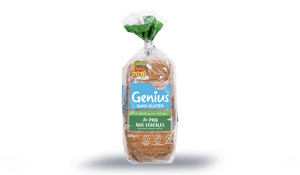Pain aux céréales tranché, cuit, sans gluten