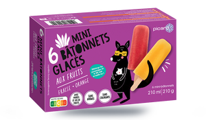 6 MINI BAT FRAISE ORANGE