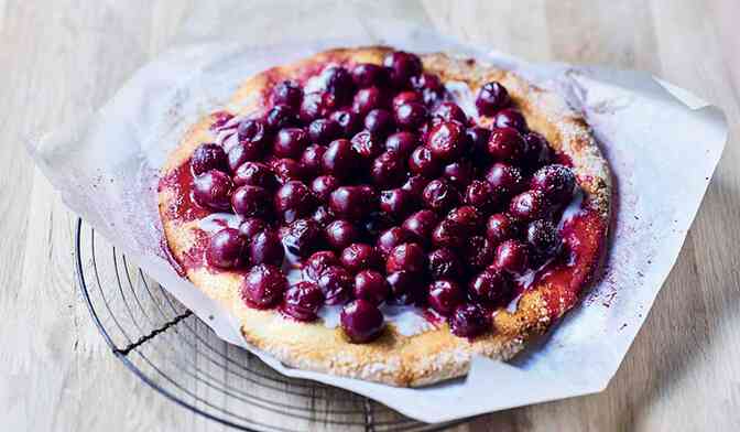 Tarte au sucre aux griottes