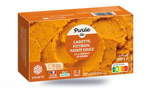 Pur&eacute;e de carotte, potiron, patate douce