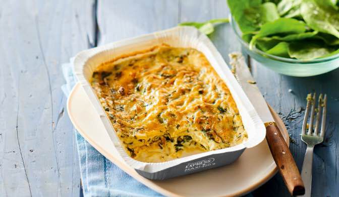 Lasagnes chèvre, épinards