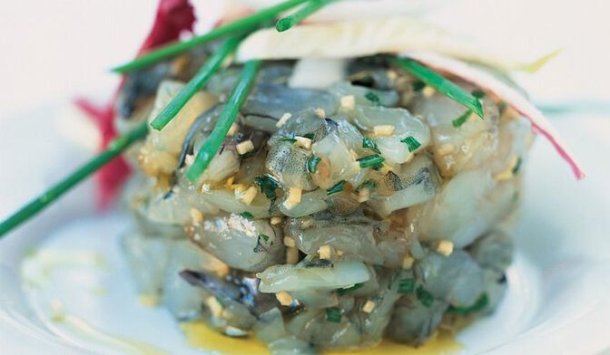 Tartare de crevettes au gingembre