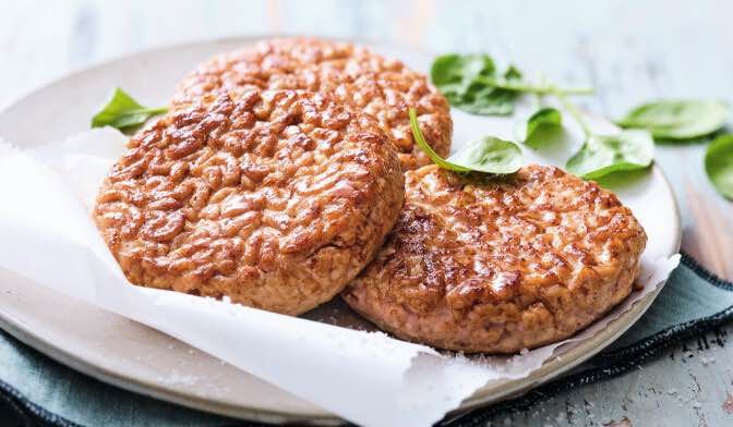 4 steaks hachés de poulet