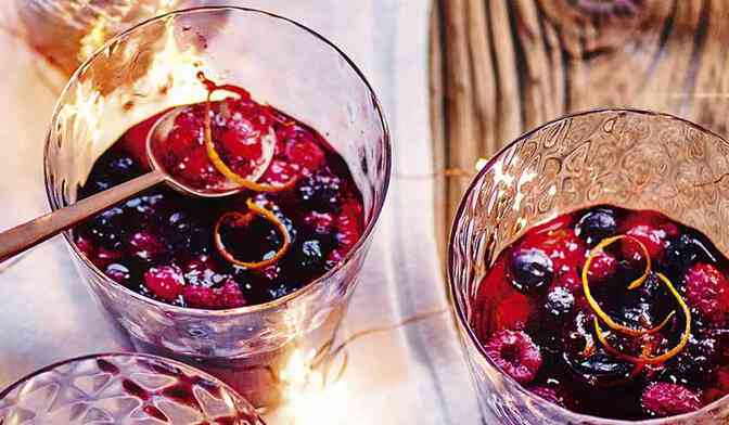 Gelée de fruits rouges au vin