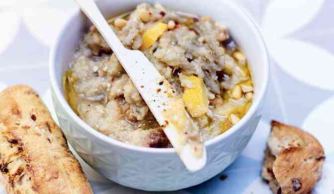 Rillettes d’artichaut au citron confit et champignons de Paris