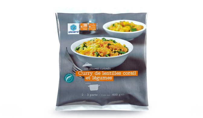 Curry de lentilles corail et légumes