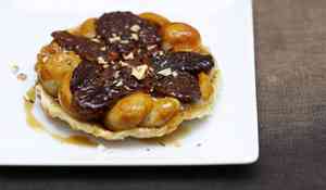 Tatin boudin blanc noisette et morille