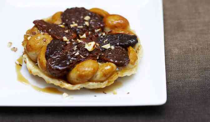 Tatin boudin blanc noisette et morille