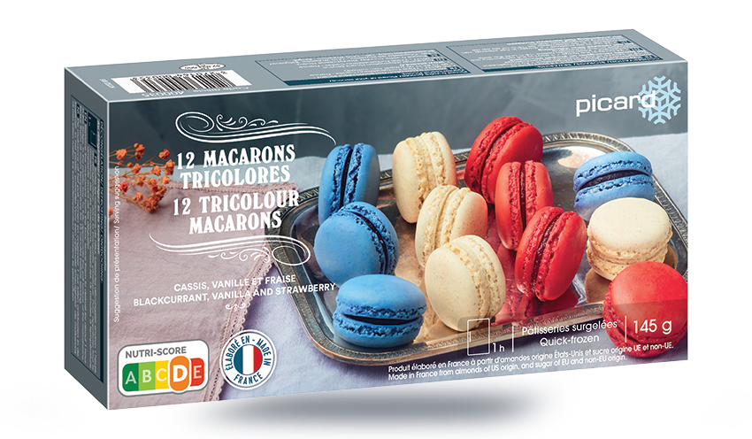 Macarons tricolores, bleu blanc rouge — vue 3