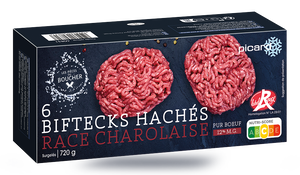 6 biftecks hach&eacute;s Label Rouge
