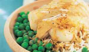 Curry de cabillaud aux petits pois