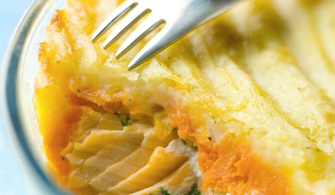 Gratin de poissons à la carotte et pomme de terre