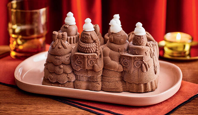 Bûche glacée Noël en Choeur chocolat vanille