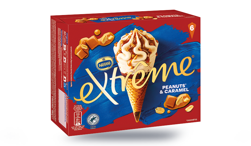6 cônes Extrême peanuts caramel — vue 3