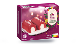 2 bûchettes glacées aux fruits rouges vanille