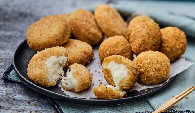 12 bouchées panées au fromage