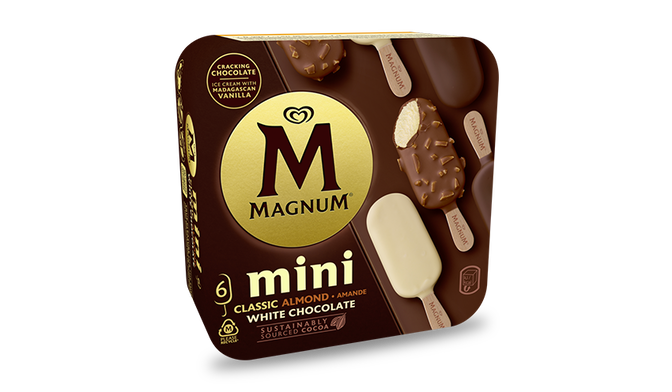 6 Mini Magnum Classic amande blanc