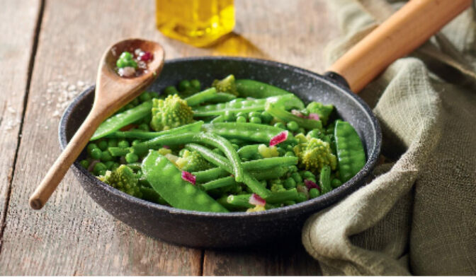 Poêlée de légumes verts