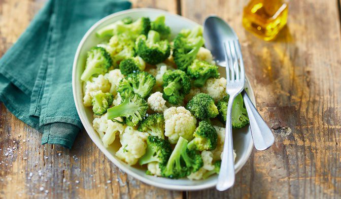 Duo de fleurettes bio (brocoli et chou-fleur)