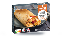 2 galettes l&eacute;gumes du soleil, mozzarella, poulet